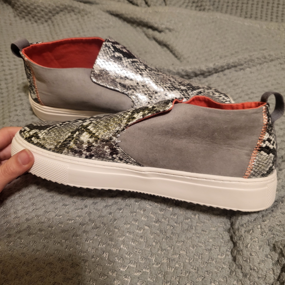 (Size 9) Hey Dude Gray and Snake Print Women's Shoes